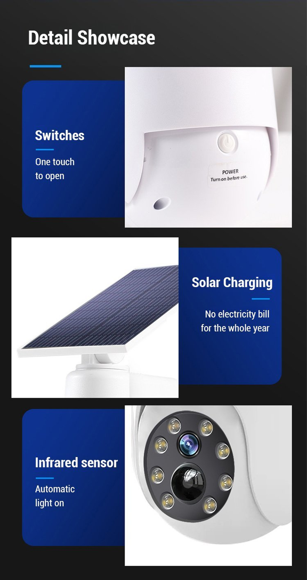 ⏰Sale 49% OFF - Solar-Powered Simulated Surveillance Camera Street Light